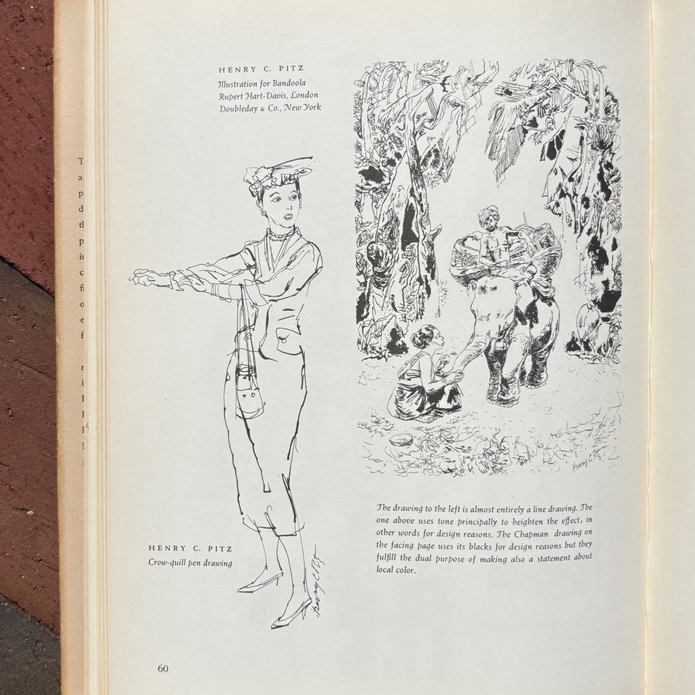 1957 Ink Drawing Techniques Henry C Pitz Rust Illustrations Sketch Artist Art - Picture 5 of 15